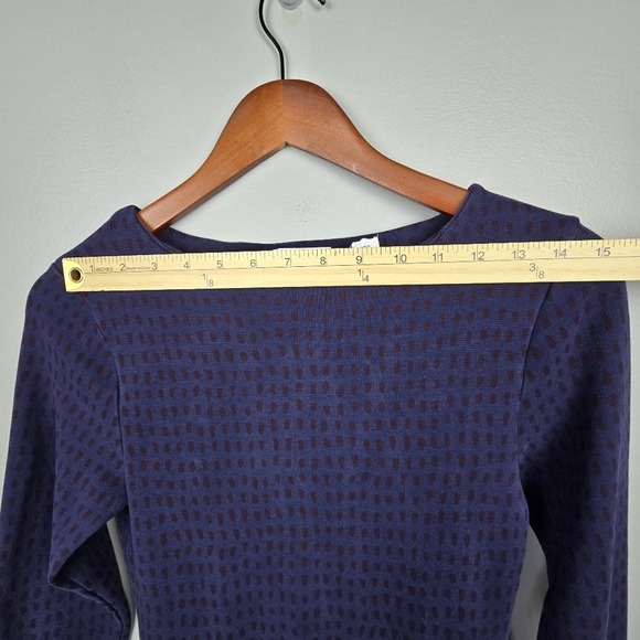 CHINTI AND PARKER Fit And Flare Long Sleeve‎ Dress Navy Maroon Womens Size S - Picture 9 of 14